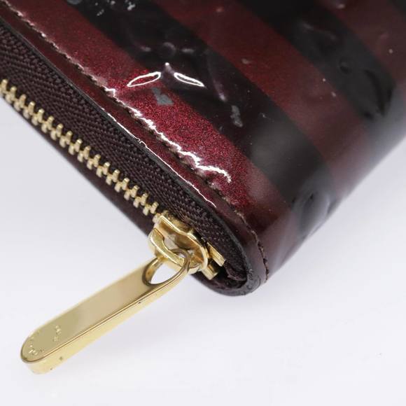 LOUIS VUITTON Vernis Rayure Zippy Coin Purse Amarante M91719 LV Auth 90162 - Picture 14 of 16